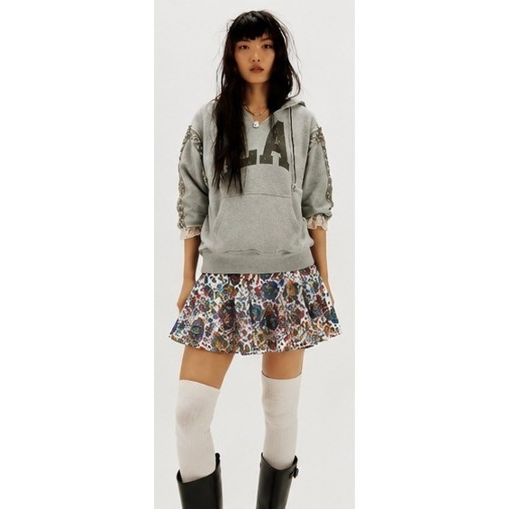 Anthropologie Raga Paisley Floral Mini Skirt Multi Color Boho‎ Sample Small NWT